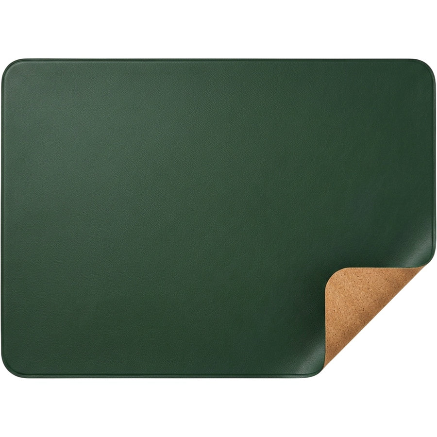 Rmvxj Cork-Backed PU Leather Placemat 17 x 12 in Forest Green