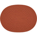 Rmvxj Oval Braided Cotton Rope Placemat 18 x 13 in Terracotta - Product view